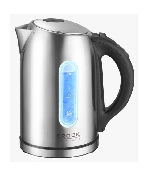 Fierbător de apă BROCK WK 2302 D, 1.7L, inox, LED & termostat, 2200W – Temperatură controlată 